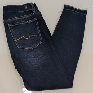7 For All Mankind Ankle Gwenevere Jeans Raw Hemline